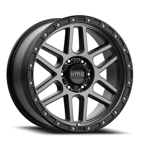 KMC Mesa KM544 GY 17x9 +18 6x139.7mm 106.25mm Satin Black Gray Tint