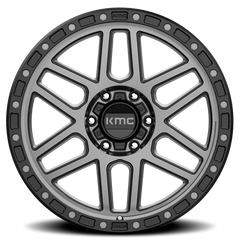 KMC Mesa KM544 GY 17x9 -12 8x165.1mm 125.5mm Satin Black Gray Tint