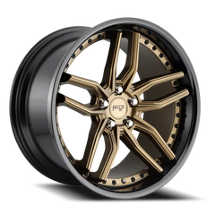 Niche Methos M195 19x8.5 +42 5x112mm 66.5mm Matte Bronze Black Bead Ring
