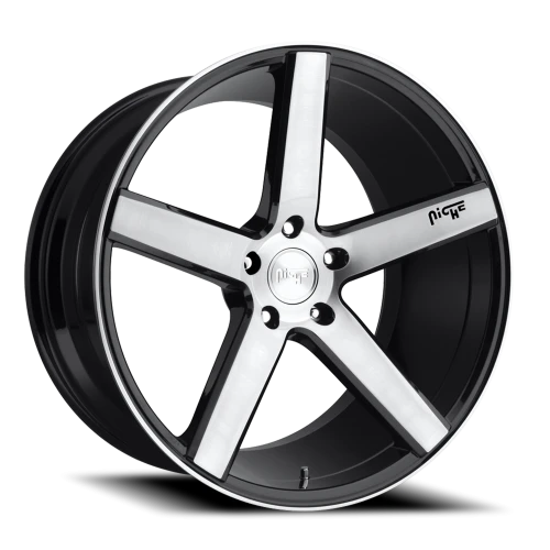 Niche Milan M124 18x8 +40 5x114.3mm 72.6mm Gloss Black Brushed