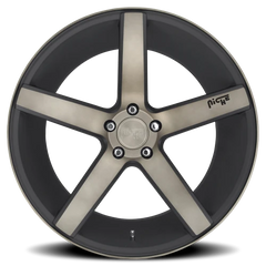 Niche Milan M134 20x8.5 +35 5x114.3mm 72.6mm Black Machined-Dark Tint