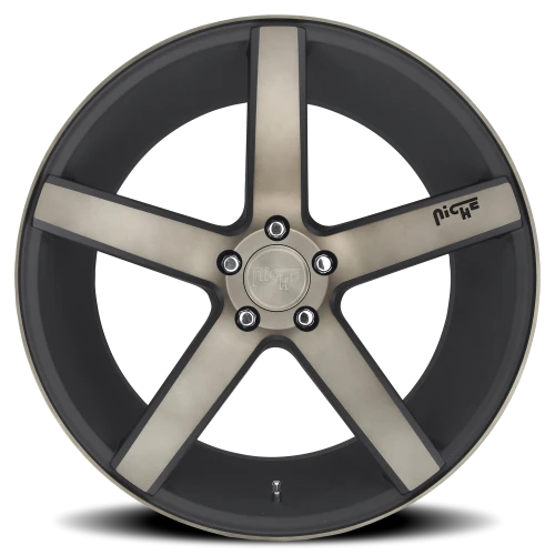 Niche Milan M134 19x8.5 +42 5x112mm 66.5mm Black Machined-Dark Tint