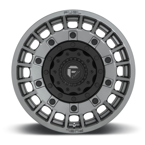 Fuel Militia D726 17x9 +1 6x135mm 106.1mm Matte Gunmetal