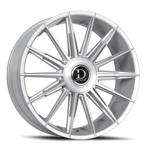 Dolce Luxury Mirelli GSBF 24x9 +15 5x115mm 74.1mm Gloss Silver Brushed Face