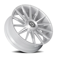 Dolce Luxury Mirelli GSBF 24x10 +15 5x115mm 74.1mm Gloss Silver Brushed Face
