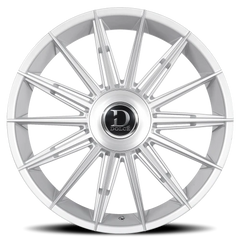 Dolce Luxury Mirelli GSBF 24x10 +20 6x135mm 87.1mm Gloss Silver Brushed Face