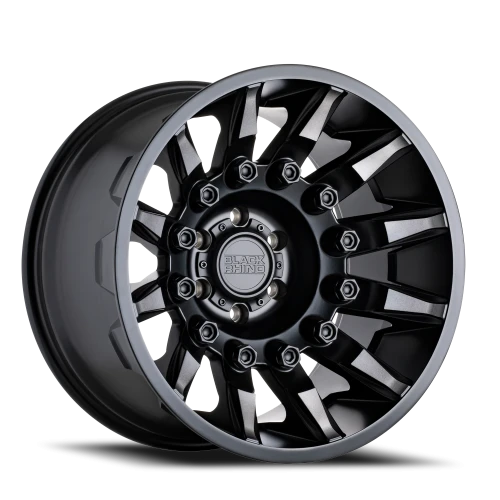 Black Rhino Mission 20x9 +12 6x139.7mm 112.1mm Matte Black Machined Tinted Spokes