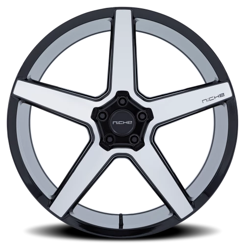 Niche Modena NC283BD 20x9 +27 5x120mm 72.56mm Gloss Black Machined Face
