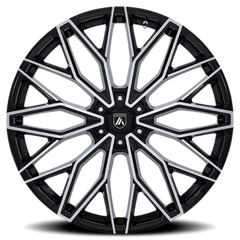 Asanti Black Label Mogul 6 AB050 GBM 24x10 +30 6x139.7mm 106.1mm Gloss Black Machined Face