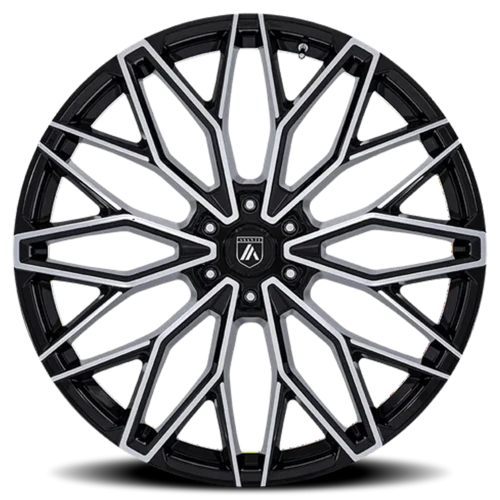 Asanti Black Label Mogul 6 AB050 GBM 26x10 +30 6x139.7mm 106.1mm Gloss Black Machined Face