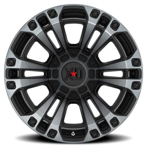 XD Series Monster 3 XD851 SB-GT 20x10 -18 8x180mm 124.2mm Satin Black Gray Tint