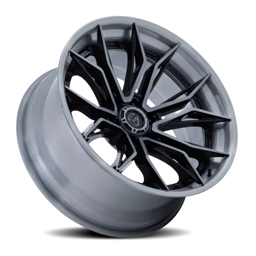 Fuel Mutiny FC404BT 22x10 -18 6x139.7mm 106.1mm Gloss Black Brushed Dark Tint
