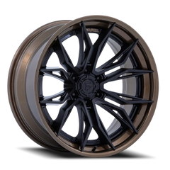 Fuel Mutiny FC404MZ 20x10 -18 6x139.7mm 106.1mm Matte Black Gloss Bronze Lip
