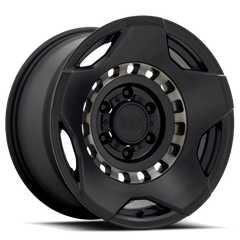 Black Rhino Muzzle MB 17x9 +0 6x135mm 87.1mm Matte Black Machine Tinted Ring