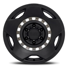 Black Rhino Muzzle MB 17x9 +0 6x135mm 87.1mm Matte Black Machine Tinted Ring
