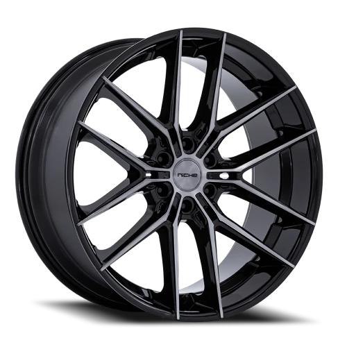 Niche NC280 Prodigy 6 BT 26x10 +20 6x139.7mm 106.1mm Gloss Black Dark Tinted Clear