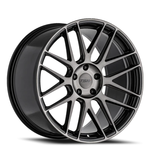 TSW Nord GB-M 20x10.5 +32 5x112mm 66.6mm Semi Gloss Black Milled Ball-Machined Dark Tint Face