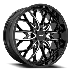 DUB OG S263 24x10 +25 6x139.7mm 106.1mm Gloss Black Milled