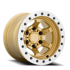 Black Rhino Offshoot Beadlock GD 15x10 -38 6x139.7mm 112.1mm Gloss Gold Machined Ring
