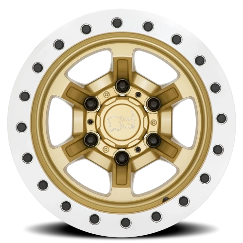Black Rhino Offshoot Beadlock GD 15x10 -38 6x139.7mm 112.1mm Gloss Gold Machined Ring