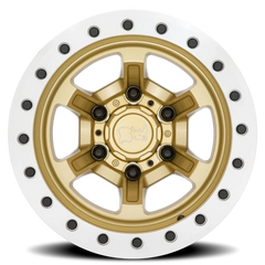 Black Rhino Offshoot Beadlock GD 15x10 -38 6x139.7mm 112.1mm Gloss Gold Machined Ring
