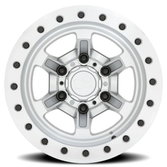 Black Rhino Offshoot Beadlock SL 15x10 -38 6x139.7mm 112.1mm Gloss Silver Machined Face