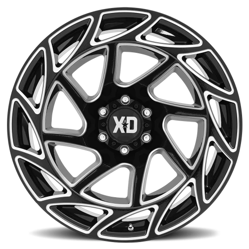 XD Series Onslaught XD860 GB-M 20x10 -18 6x139.7mm 106.1mm Gloss Black Milled