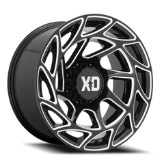 XD Series Onslaught XD860 GB-M 20x10 -18 8x165.1mm 125.1mm Gloss Black Milled