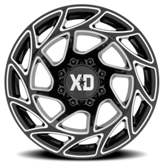 XD Series Onslaught XD860 GB-M 20x12 -44 8x165.1mm 125.1mm Gloss Black Milled