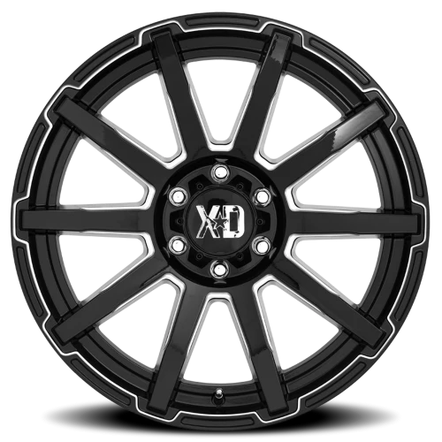 XD Series Outbreak XD847 GB-M 18x9 +12 5x150mm 110.1mm Gloss Black Milled