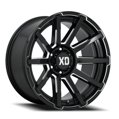 XD Series Outbreak XD847 GB-M 18x9 +12 6x120mm 66.9mm Gloss Black Milled