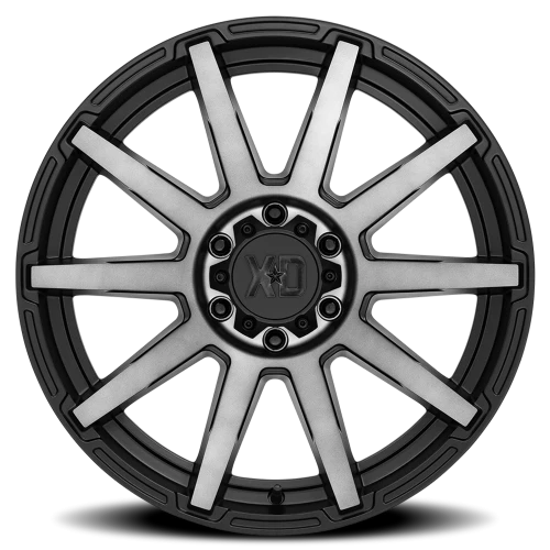 XD Series Outbreak XD847 SBGT 20x9 +18 6x139.7mm 106.25mm Satin Black Gray Tint