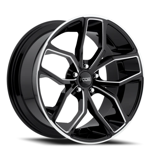 Foose Outcast F150 20x10 +40 5x114.3mm 72.56mm Gloss Black Milled Accents
