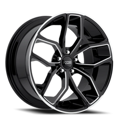 Foose Outcast F150 20x10 +40 5x120mm 72.56mm Gloss Black Milled Accents