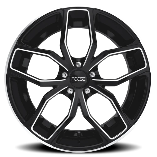 Foose Outcast F150 20x10 +40 5x114.3mm 72.56mm Gloss Black Milled Accents