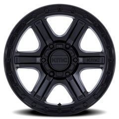 KMC Outrun KM551 MBGBL 17x8.5 +18 6x135mm 87.1mm Matte Black Gloss Black Lip