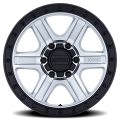 KMC Outrun KM551 MGBL 18x9 +18 5x127mm 71.5mm Machined Silver Gloss Black Lip