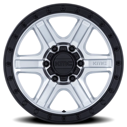 KMC Outrun KM551 MGBL 18x9 +18 6x135mm 87.1mm Machined Silver Gloss Black Lip