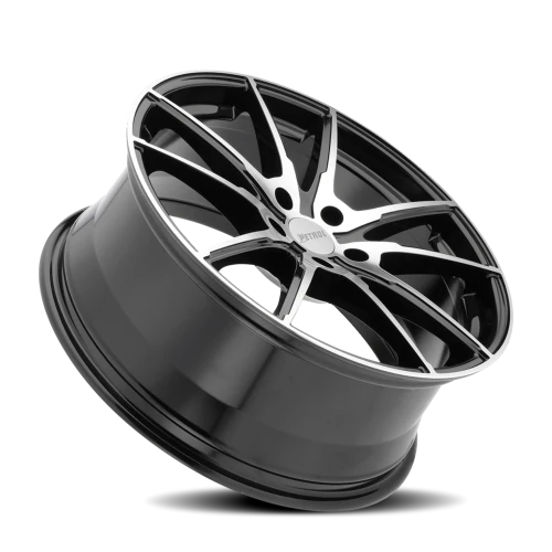 Petrol P0A GBM 18x8 +40 5x114.3mm 76.1mm Gloss Black Machined Cut Face