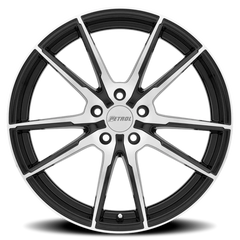 Petrol P0A GBM 19x8 +40 5x114.3mm 76.1mm Gloss Black Machined Cut Face