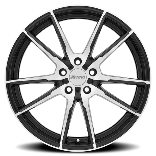 Petrol P0A GBM 18x8 +40 5x112mm 72.1mm Gloss Black Machined Cut Face
