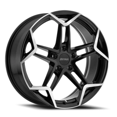 Petrol P1A GBM 19x8 +40 5x108mm 72.1mm Gloss Black Machined Cut Face