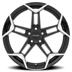 Petrol P1A GBM 19x8 +35 5x100mm 72.1mm Gloss Black Machined Cut Face