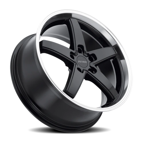 Petrol P1B GBM 19x8 +40 5x108mm 72.1mm Gloss Black Machined Cut Lip