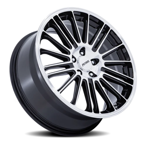 Petrol P1D GBM 17x8 +40 5x108mm 72.56mm Gloss Black Machined Face