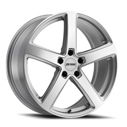 Petrol P2A SL 17x8 +35 5x120mm 76.1mm Silver Machined Cut Face
