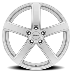 Petrol P2A SL 19x8 +35 5x100mm 72.1mm Silver Machined Cut Face