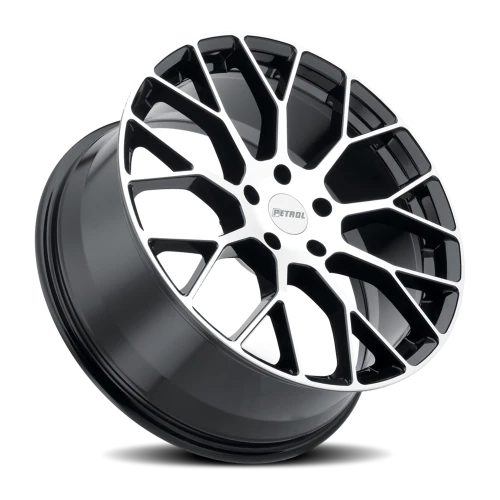 Petrol P2B GBM 20x8.5 +35 5x120mm 76.1mm Gloss Black Machined Face