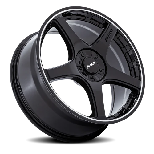 Petrol P2E GBML 18x8 +35 5x112mm 74.1mm Gloss Black Machined Lip