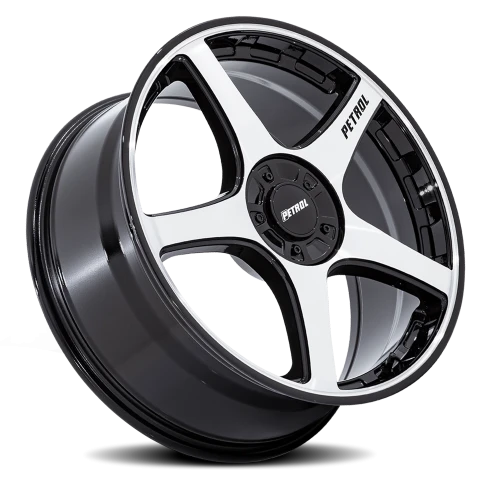 Petrol P2E GBM 17x8 +40 5x108mm 72.56mm Gloss Black Machined Face
